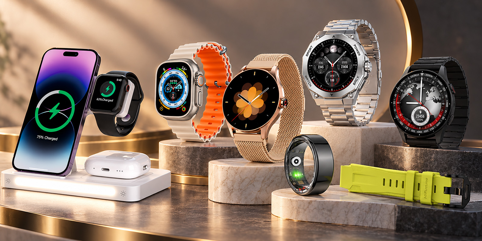 banner menu smartwatches